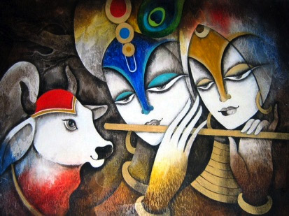 Radhe Krishna painting
