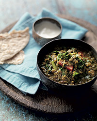 green lentil curry kale